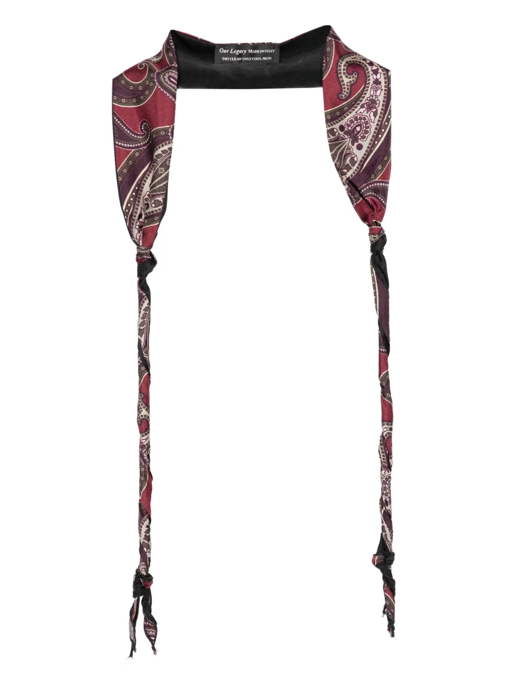 OUR LEGACY paisley-print twisted scarf | Red | Image 1