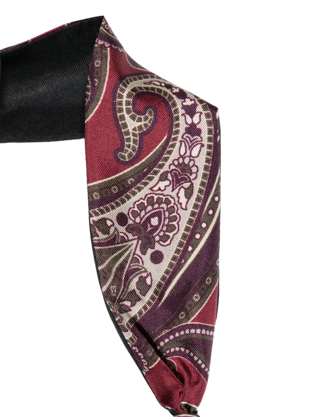 OUR LEGACY Gedraaide sjaal met paisley-print Rood
