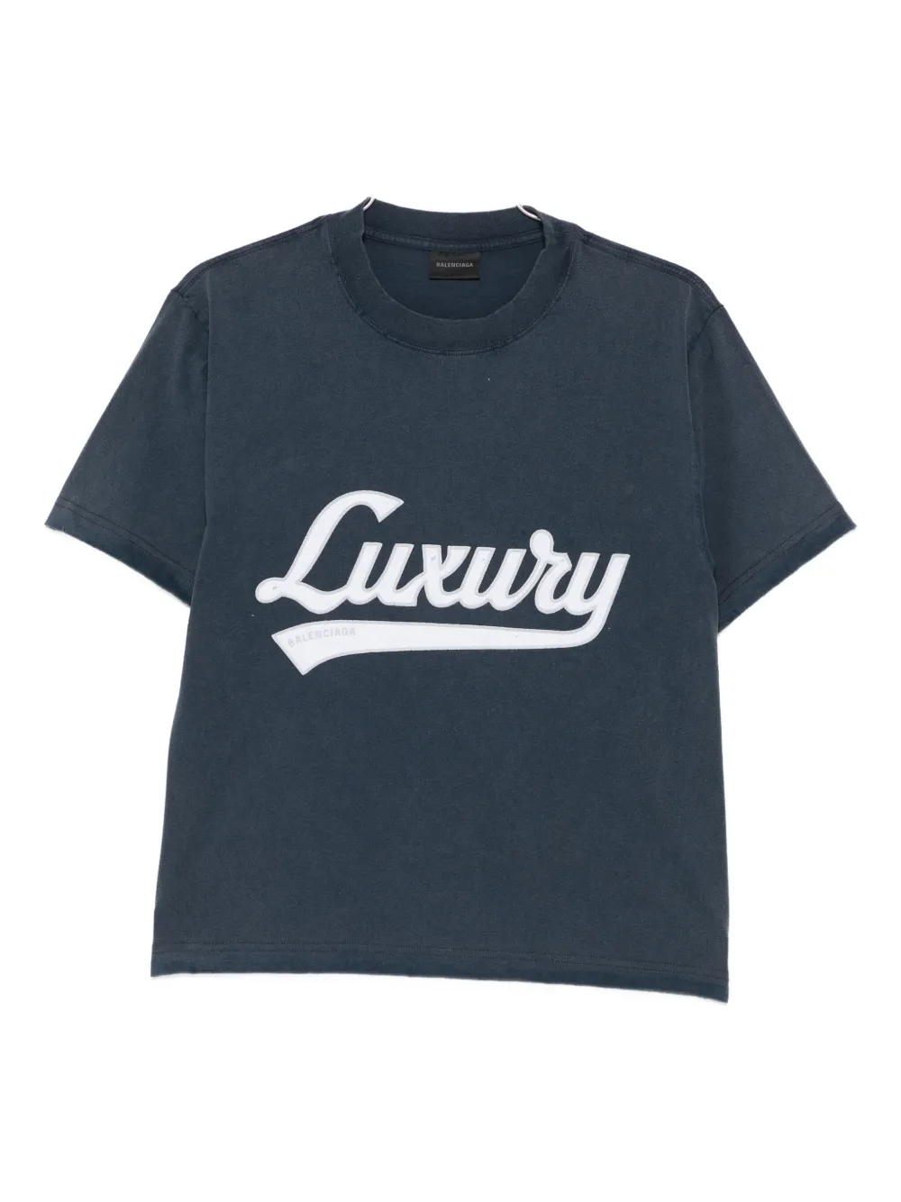 Balenciaga Logo T-shirt In Blue