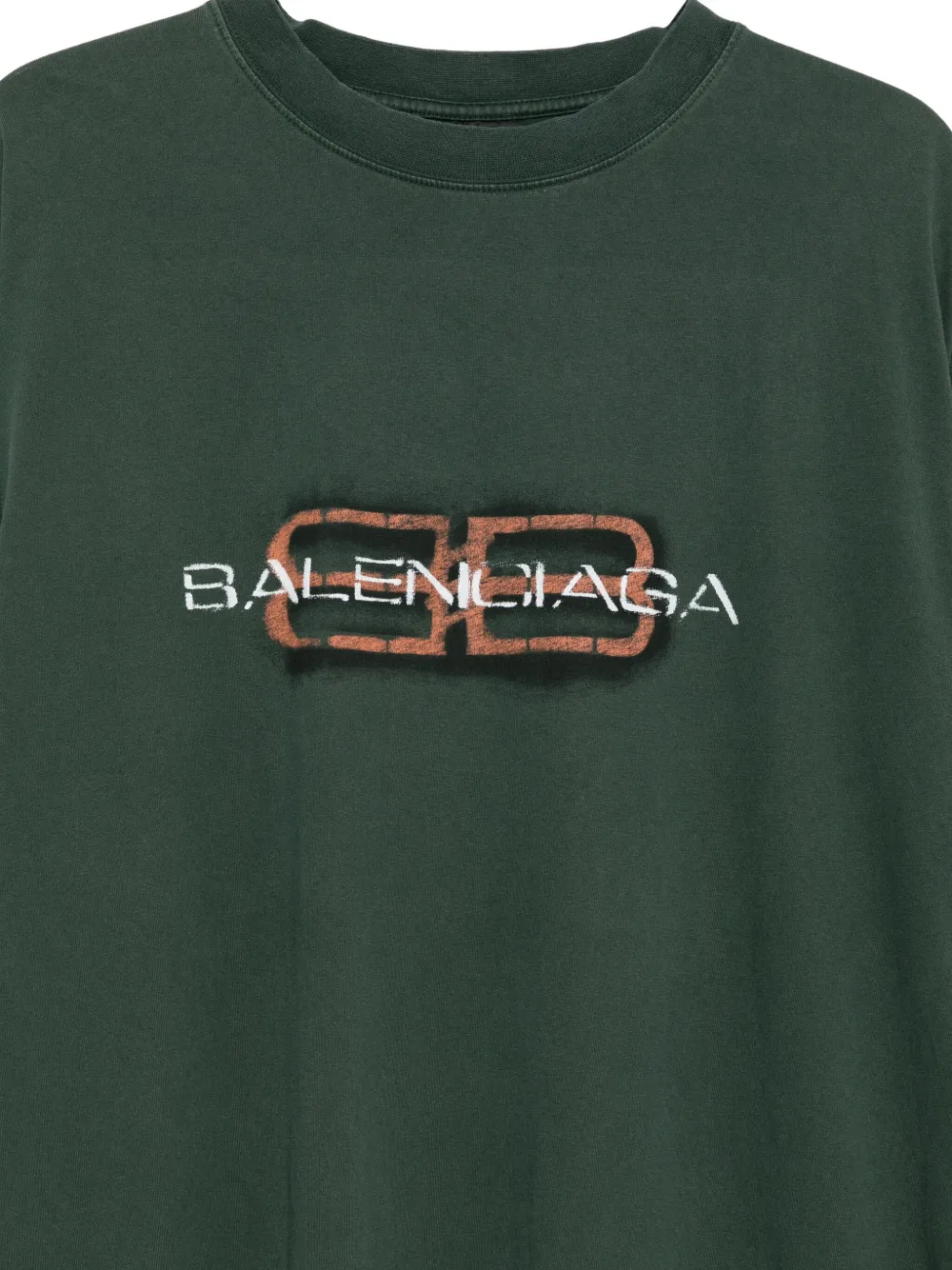 Balenciaga T-shirt met logoprint Groen
