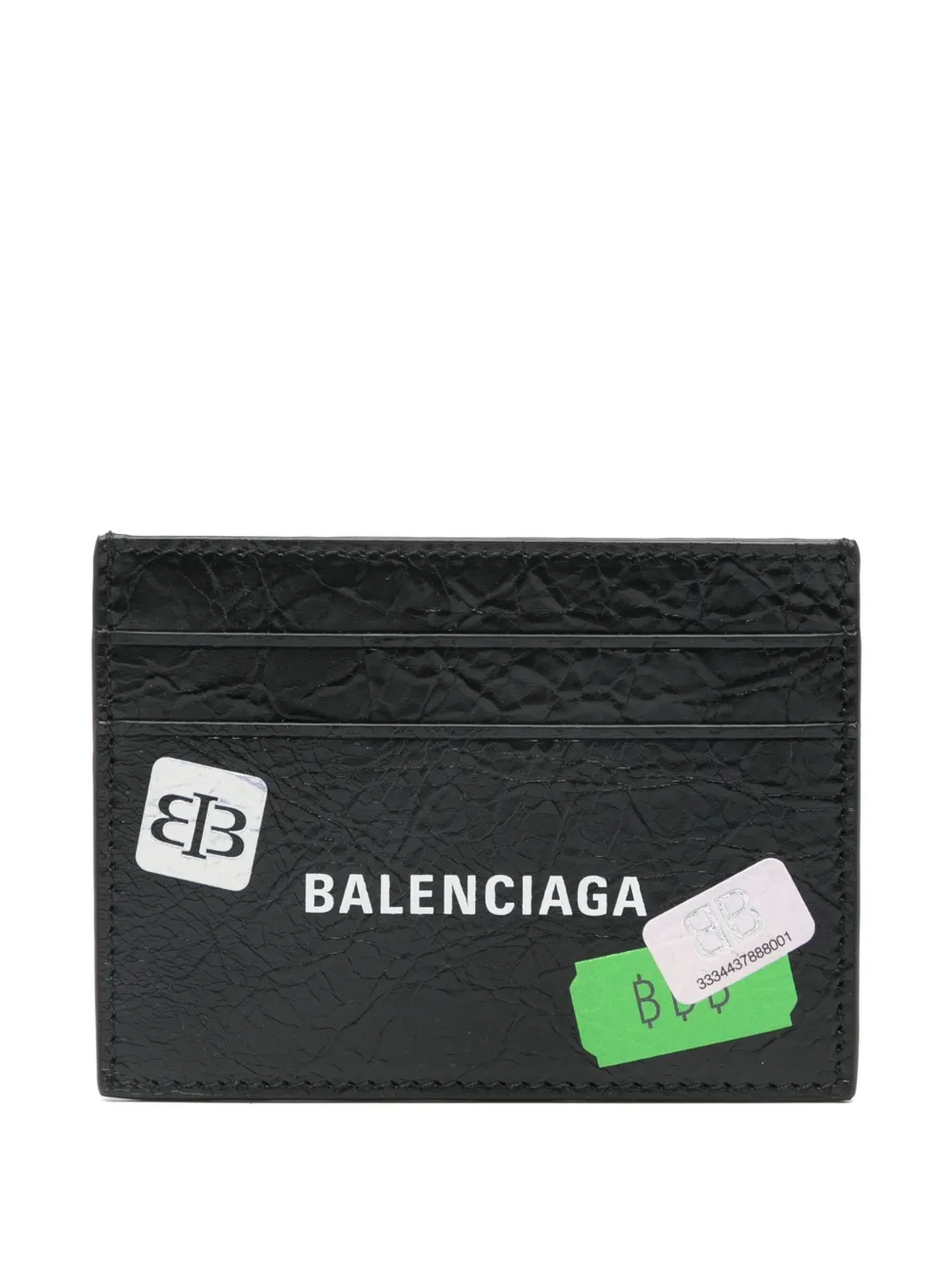 Balenciaga logo-plaque leather cardholder | Black | Image 1