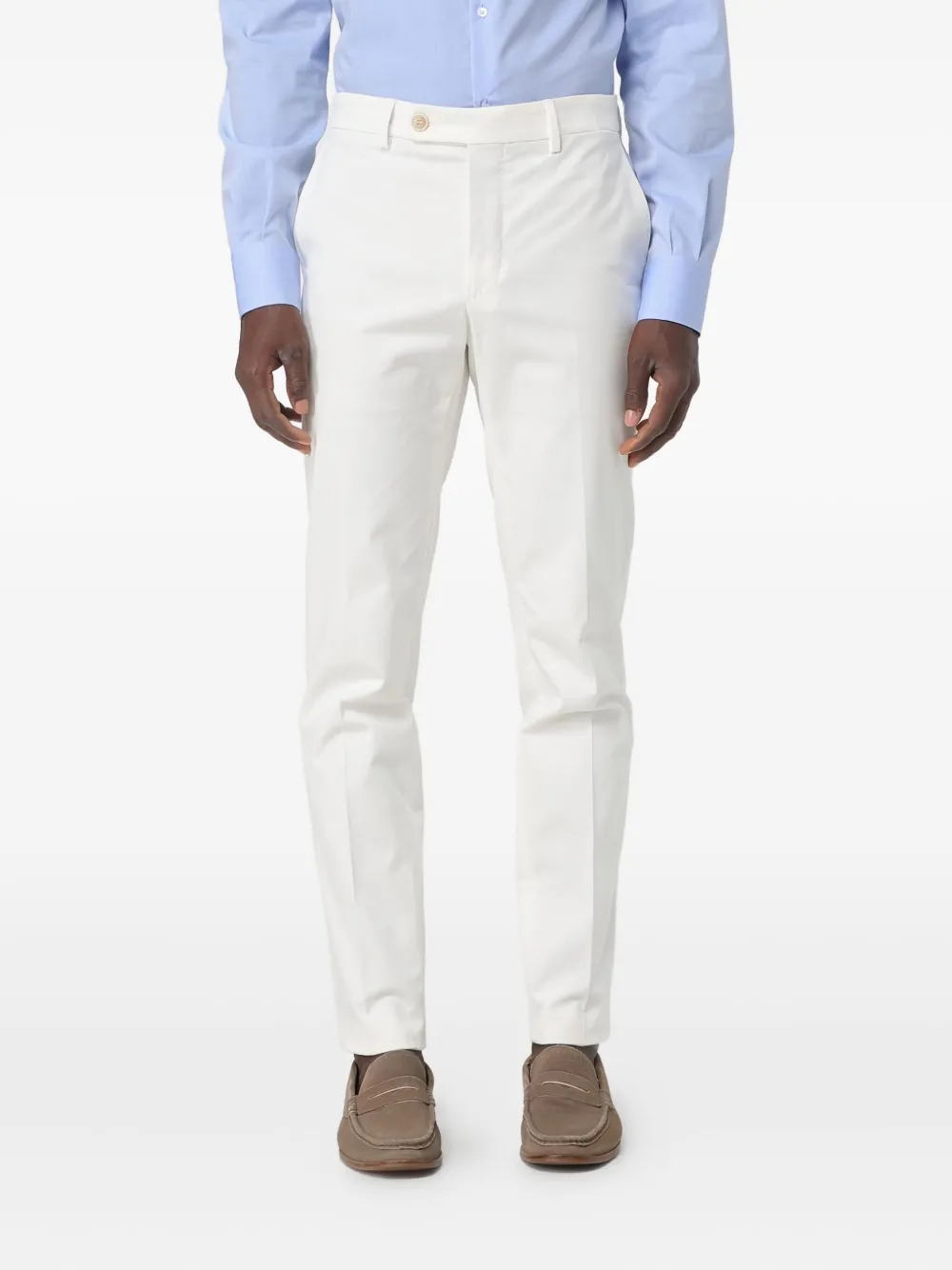 Incotex Belt Loops Trousers In White