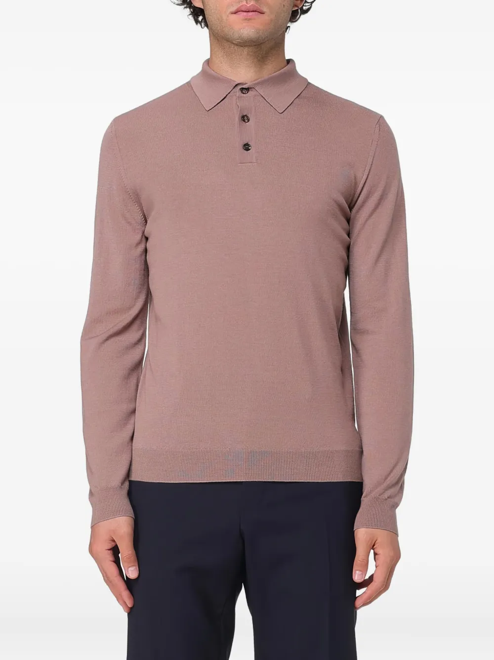 Zanone playera tipo polo con botones | rosado | Image 1