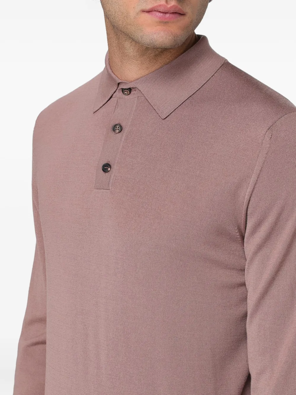 Zanone Poloshirt met knopen Roze