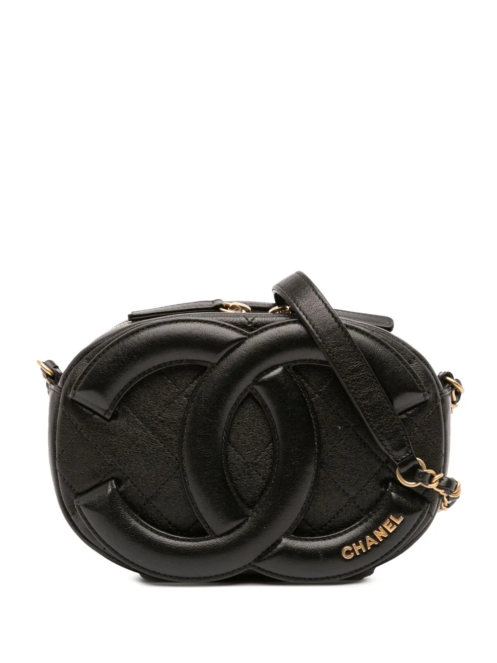 CHANEL Pre-Owned 2019 CC Quilted Lambskin Coco Midnight Camera Bag CHANEL Pre-Owned 2019 CC Quilted Lambskin Coco Midnight Camera Bag