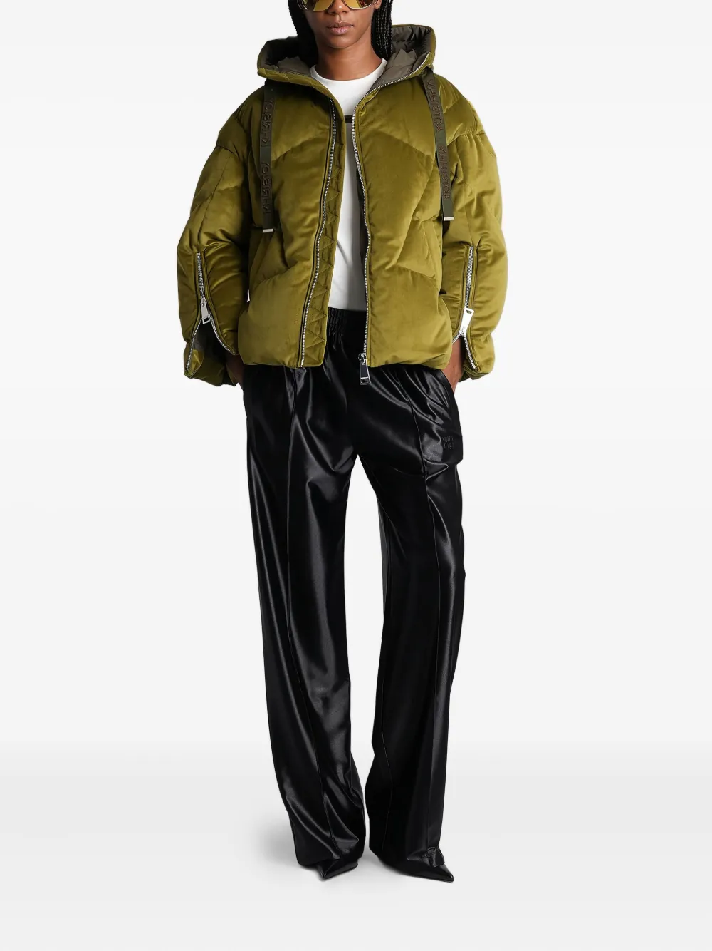 Khrisjoy quilted velvet-effect puffer jacket | Down Jackets | Image 2