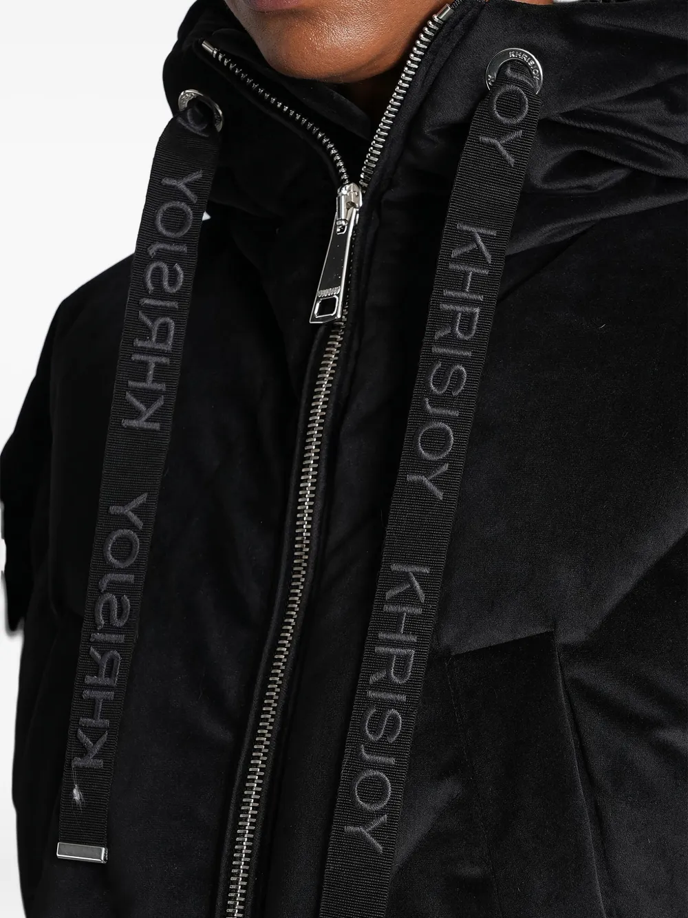 Khrisjoy Quilted Cropped Puffer Jacket In Black