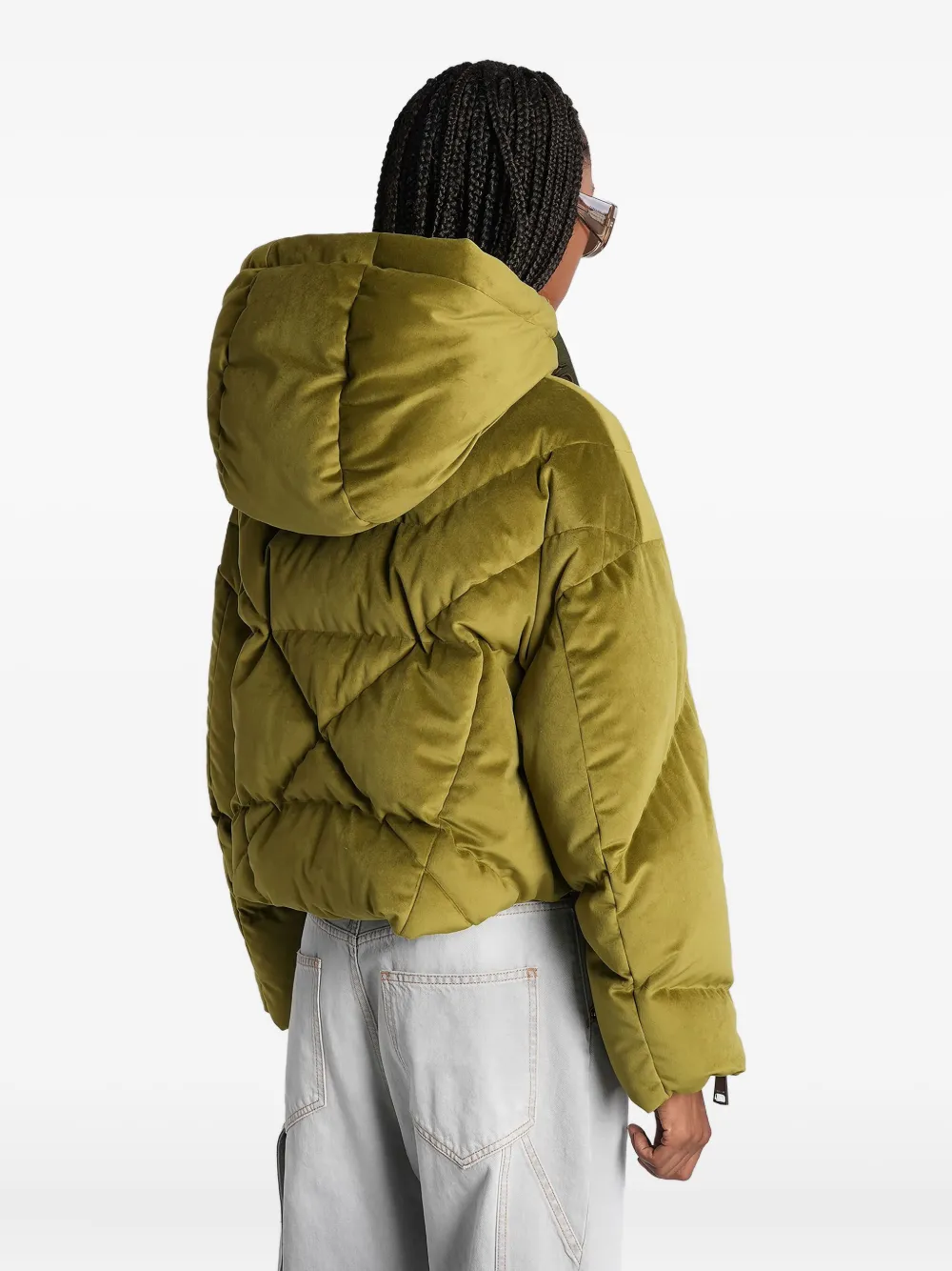 Khrisjoy Gewatteerd donsjack met capuchon Groen