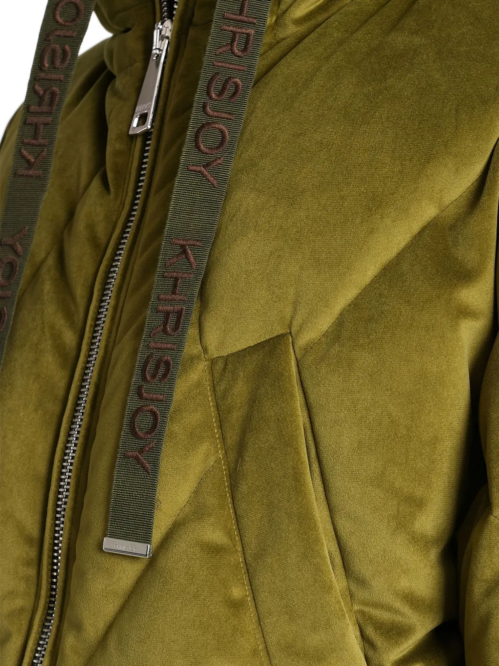 Khrisjoy Gewatteerd donsjack met capuchon Groen