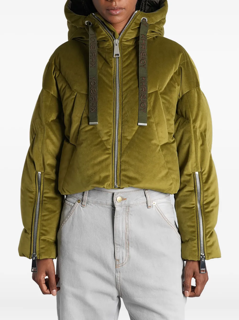 Khrisjoy quilted attached-hood puffer jacket | Green | Image 1