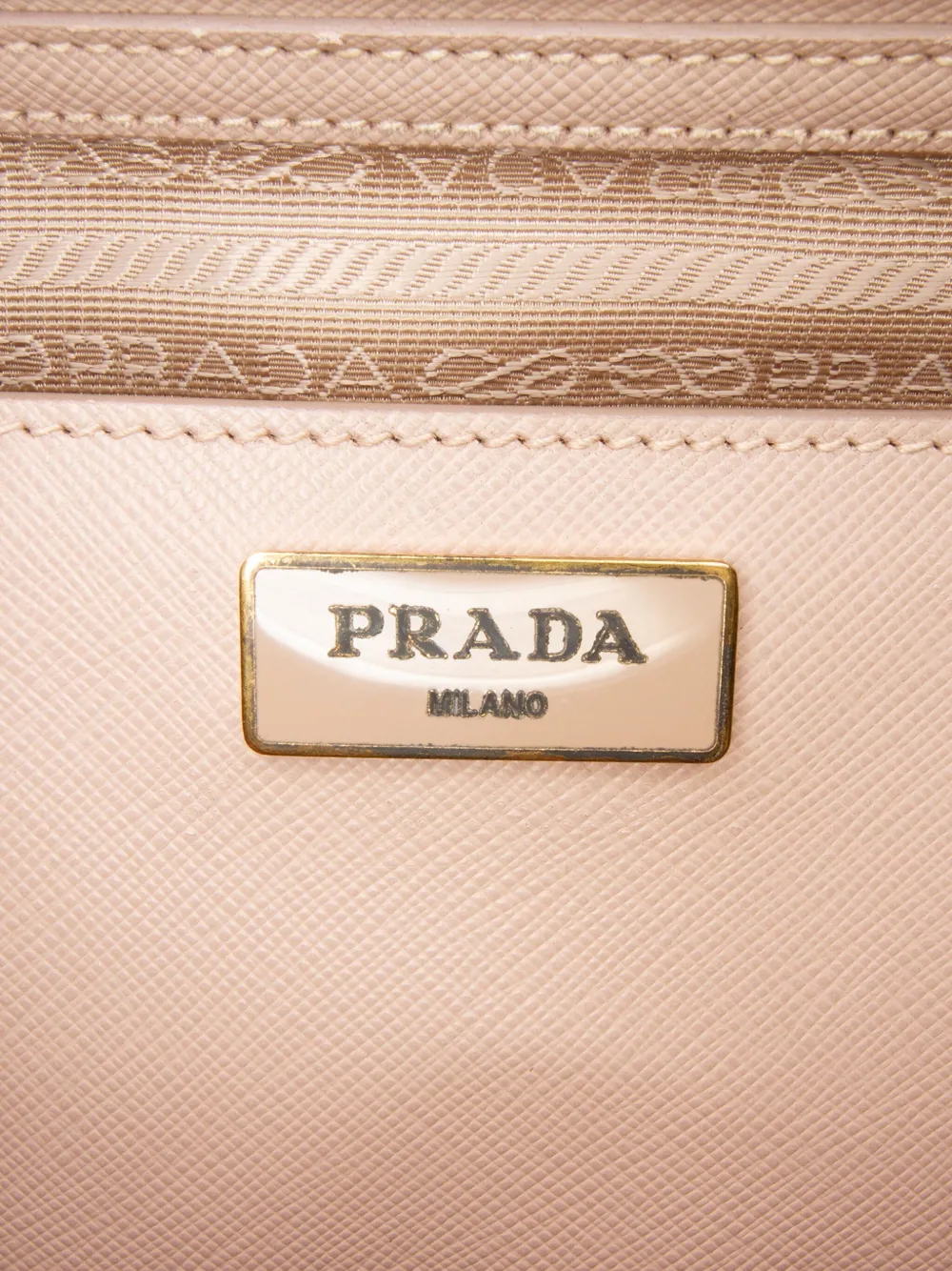 Pre-owned Prada 2000-2025 Large Saffiano Lux Galleria Double Zip Satchel In Brown