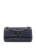 CHANEL Pre-Owned 2014-2015 Chocolate Bar Iridescent Calfskin Bubble Flap shoulder bag - Blue