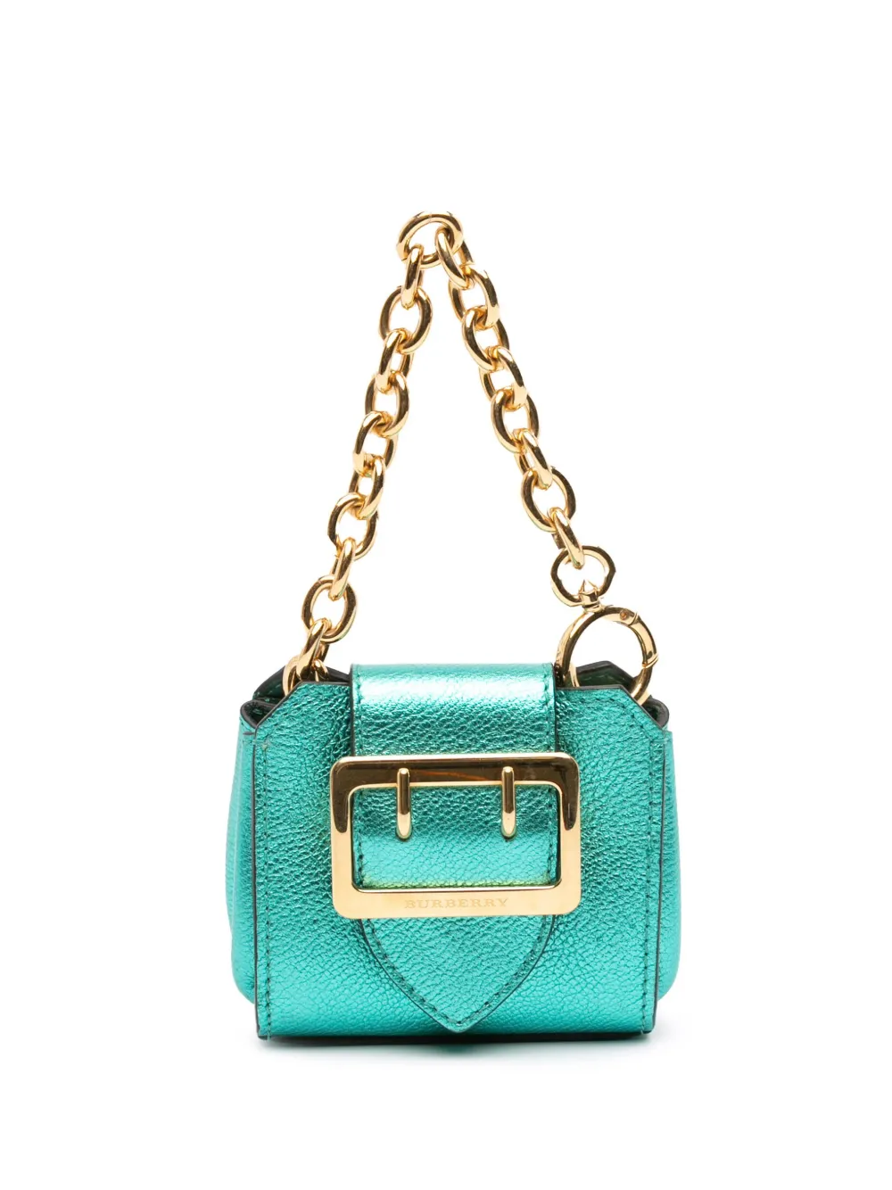Burberry Pre-Owned 2000-2017 Mini Metallic Calfskin Buckle Charm Burberry Pre-Owned 2000-2017 Mini Metallic Calfskin Buckle Charm