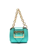 Burberry Pre-Owned 2000-2017 Mini Metallic Calfskin Buckle Charm handbag - Green