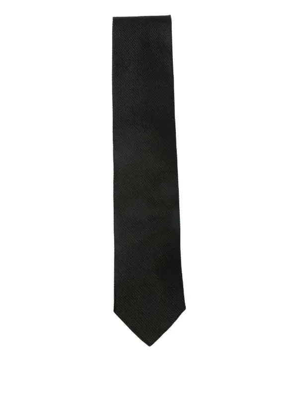 Lanvin Textured Silk Tie in Black