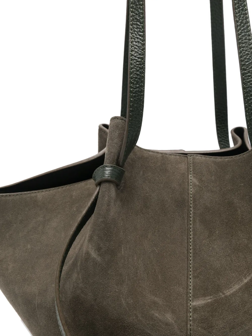 Yuzefi Mochi Suede Tote Bag In Green