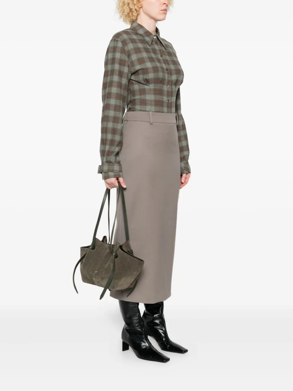 Yuzefi Mochi suède shopper - Groen