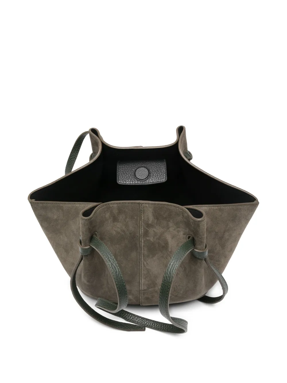 Yuzefi Mochi Suede Tote Bag In Green