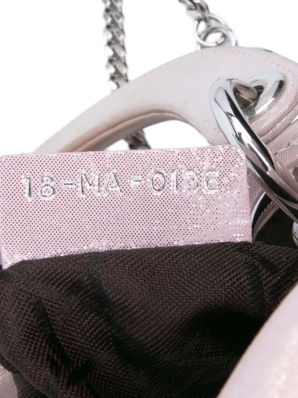 Pre-owned Dior 2016 Mini Iridescent Lambskin Cannage Lady  Satchel In Pink