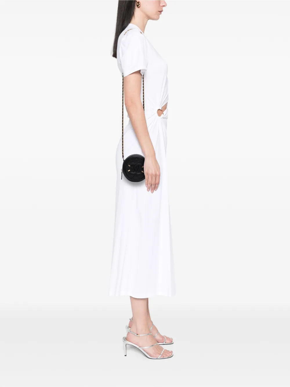 CHANEL Pre-Owned 2019 Caviar CC Filigree Round Clutch with Chain crossbody bag | Pre-Owned | Image 2