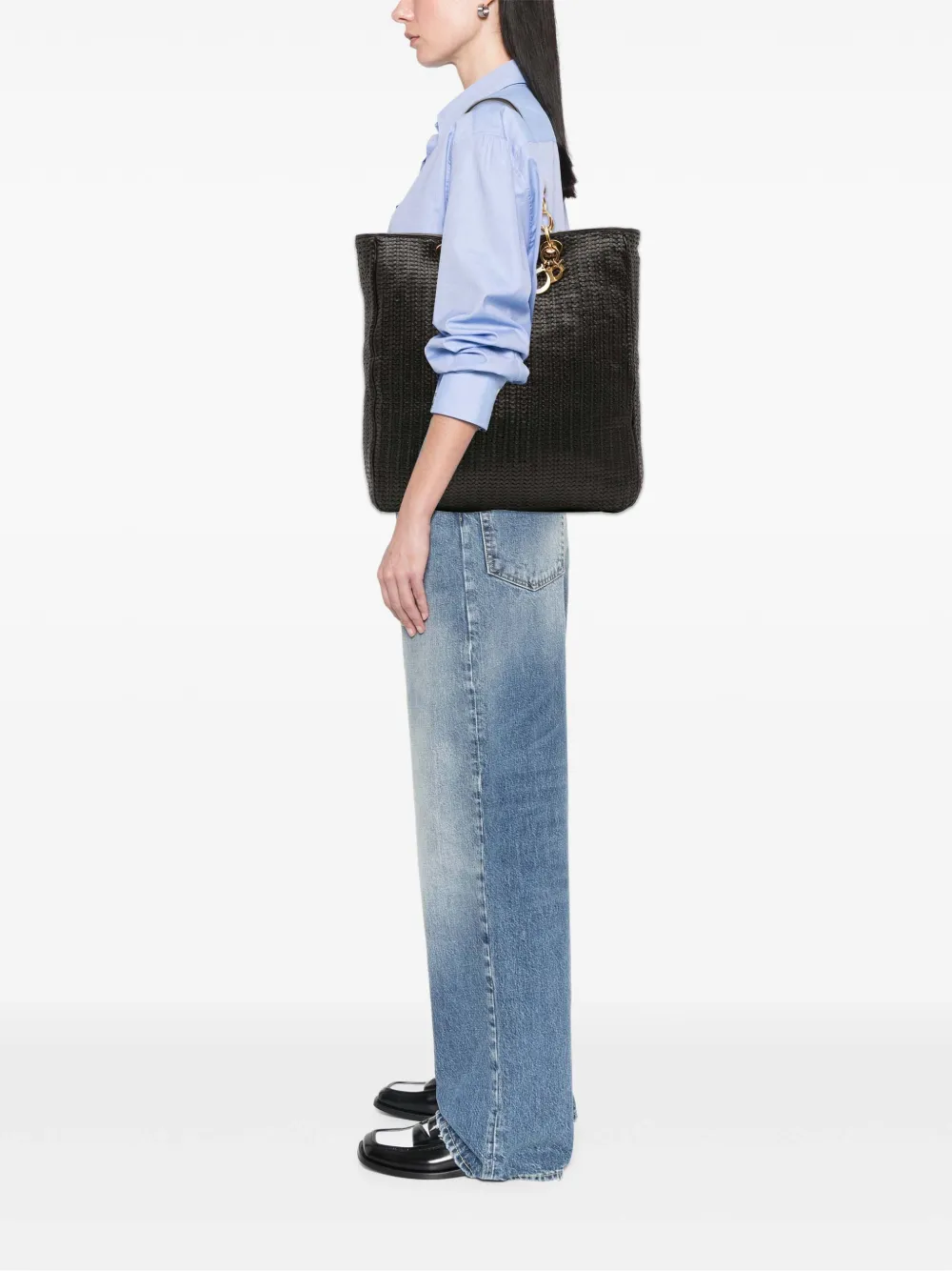 Christian Dior Pre-Owned 2008 ラージ ウーブン ラムスキン レディ