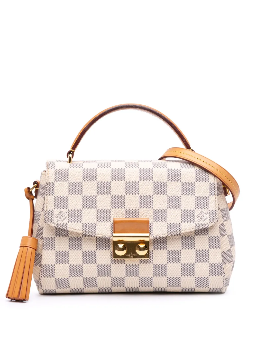 Louis Vuitton Pre-Owned 2016 Damier Azur Croisette satchel - ホワイト Louis Vuitton Pre-Owned 2016 Damier Azur Croisette satchel - ホワイト