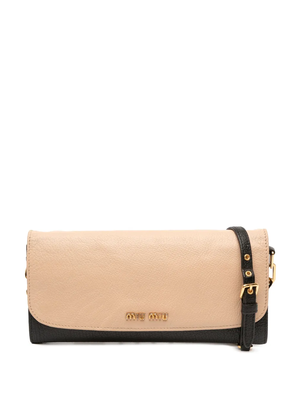 Miu Miu Pre-Owned 2010-2025 Bicolor Leather Wallet On Chain crossbody Miu Miu Pre-Owned 2010-2025 Bicolor Leather Wallet On Chain crossbody
