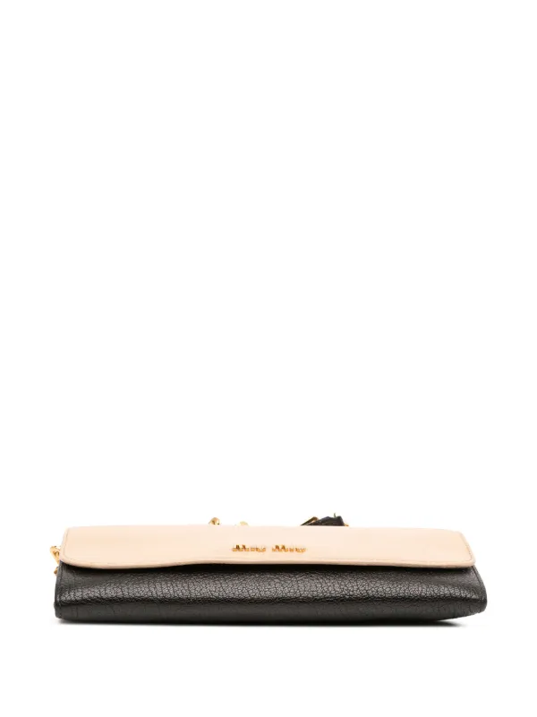 MIU MIU】レザー ショルダー財布 Miu Miu Pre-Owned 2010-2025 MIU MIU】レザー ショルダー財布 Miu Miu Pre-Owned 2010-2025