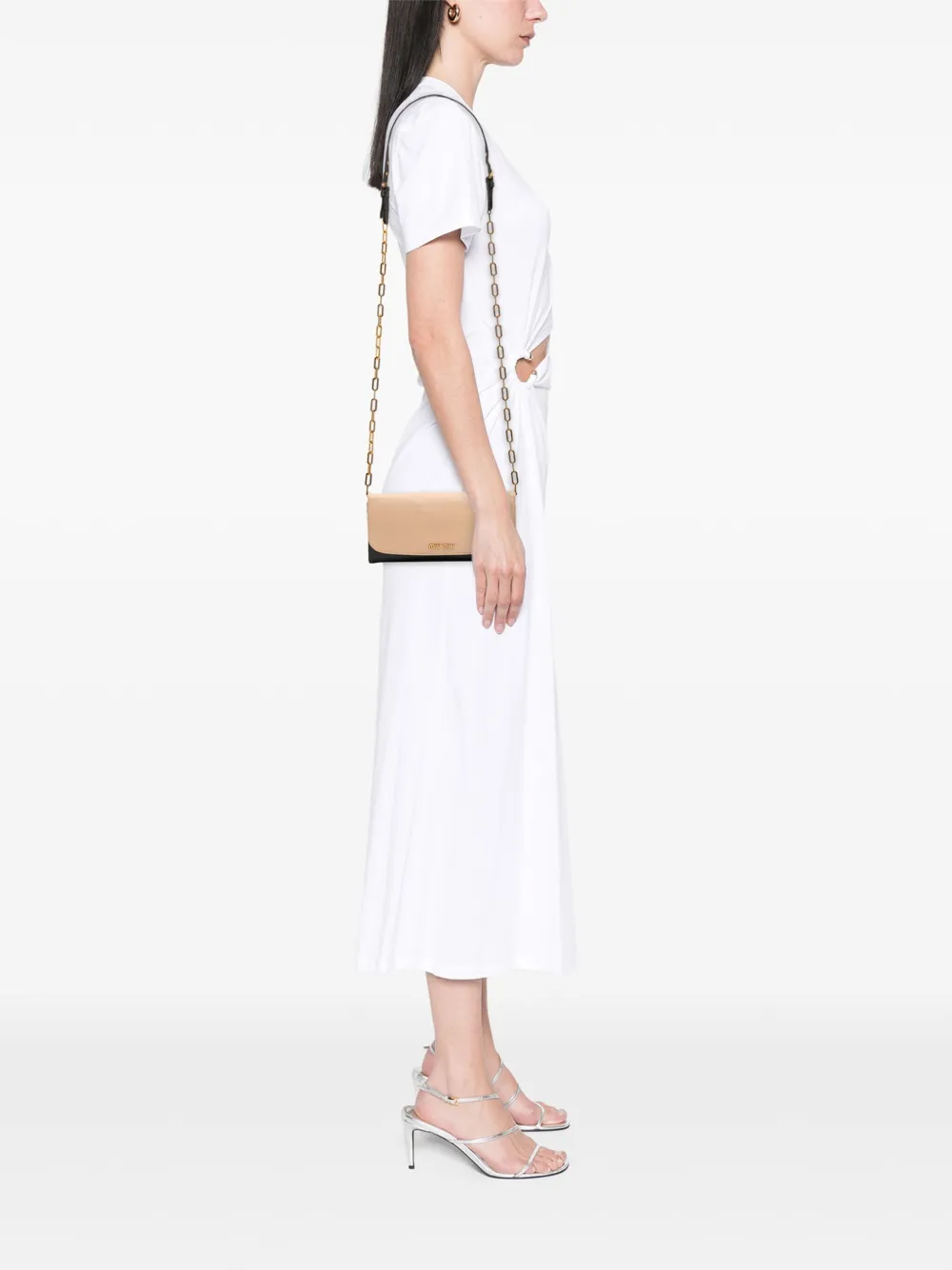 Miu Miu Pre-Owned 2010-2025 Bicolor Leather Wallet On Chain crossbody bag | Pre-Owned | Image 2