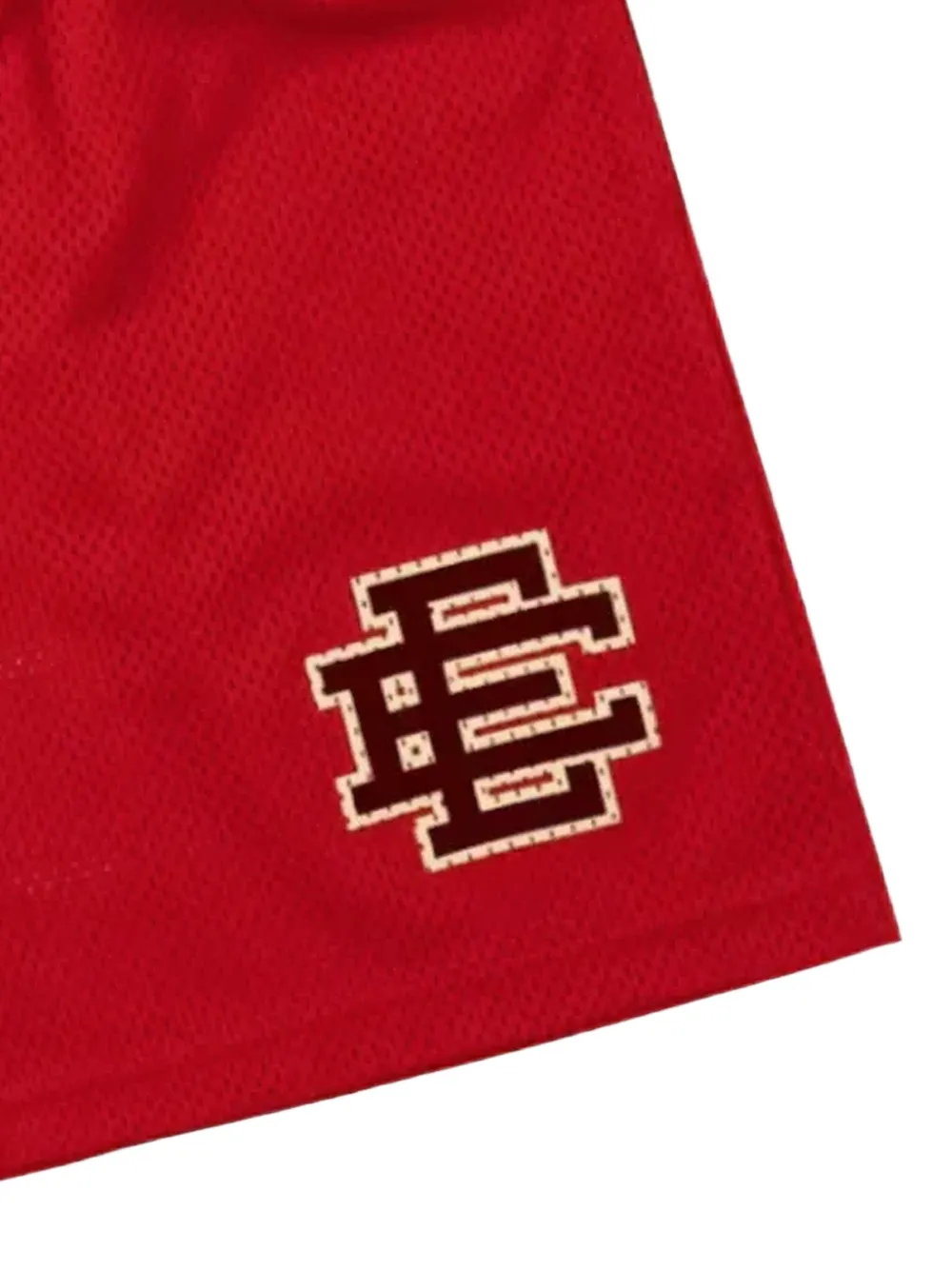 ERIC EMANUEL Basic shorts met logo-print Rood