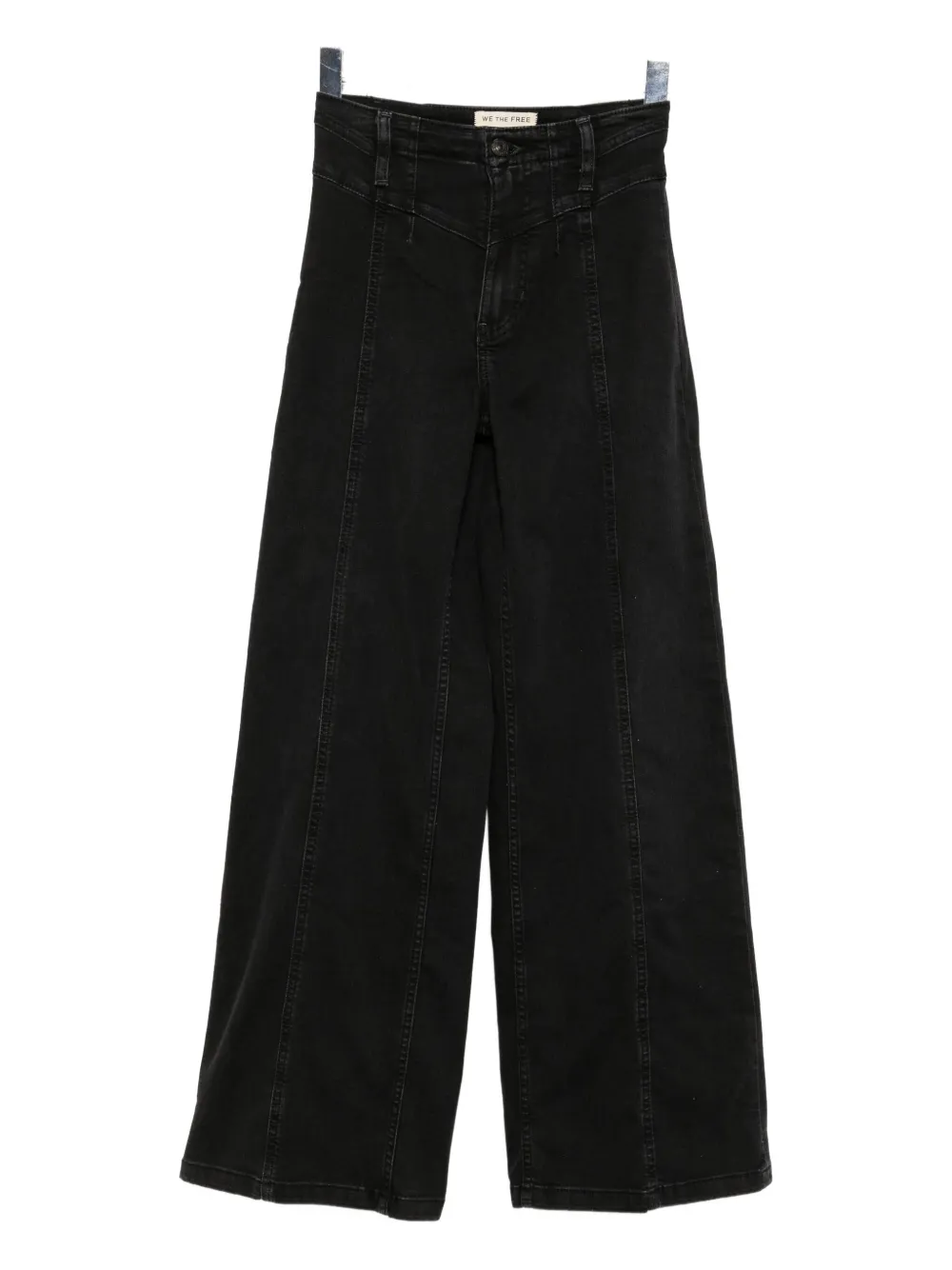 Free People Libre Wide-leg Jeans In Black