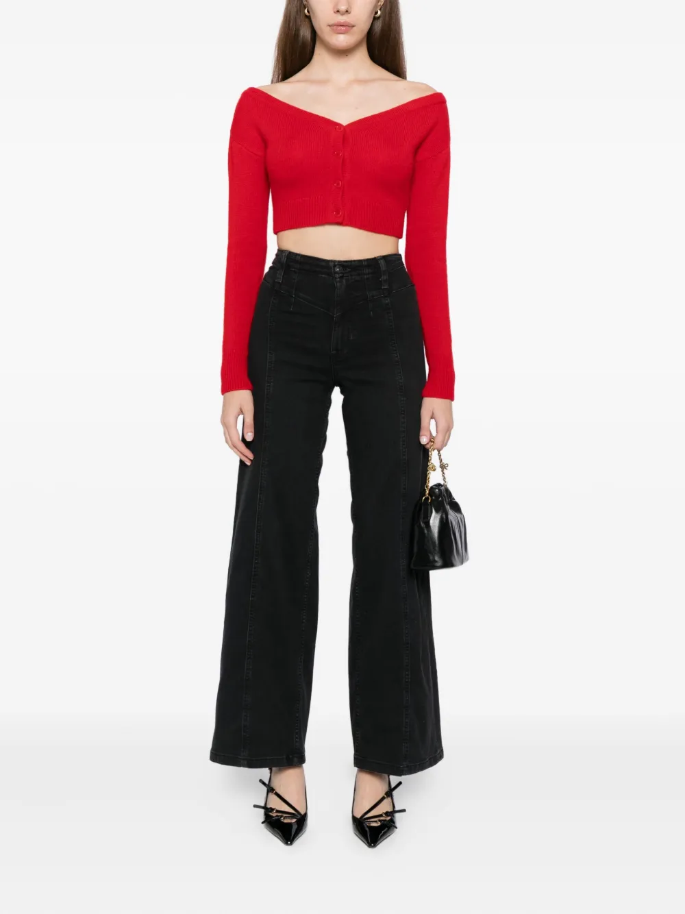 Free People Libre Wide-leg Jeans In Black