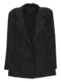 TWENTY FOURHAITCH sequin-embellishment tweed blazer - Black