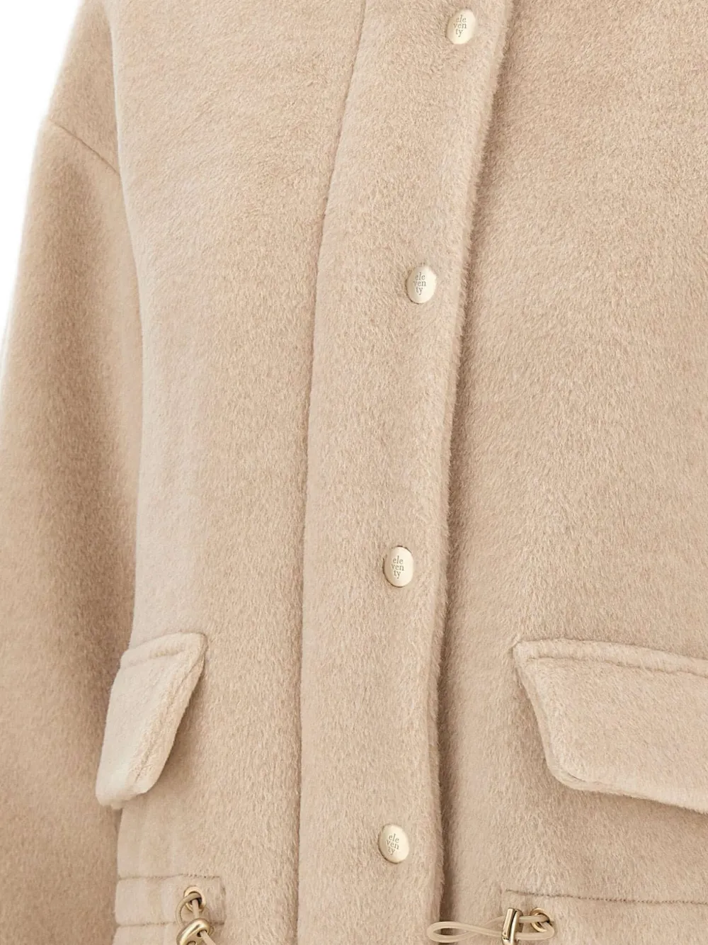 Eleventy High-collar Flap-pocket Jacket In Neutral