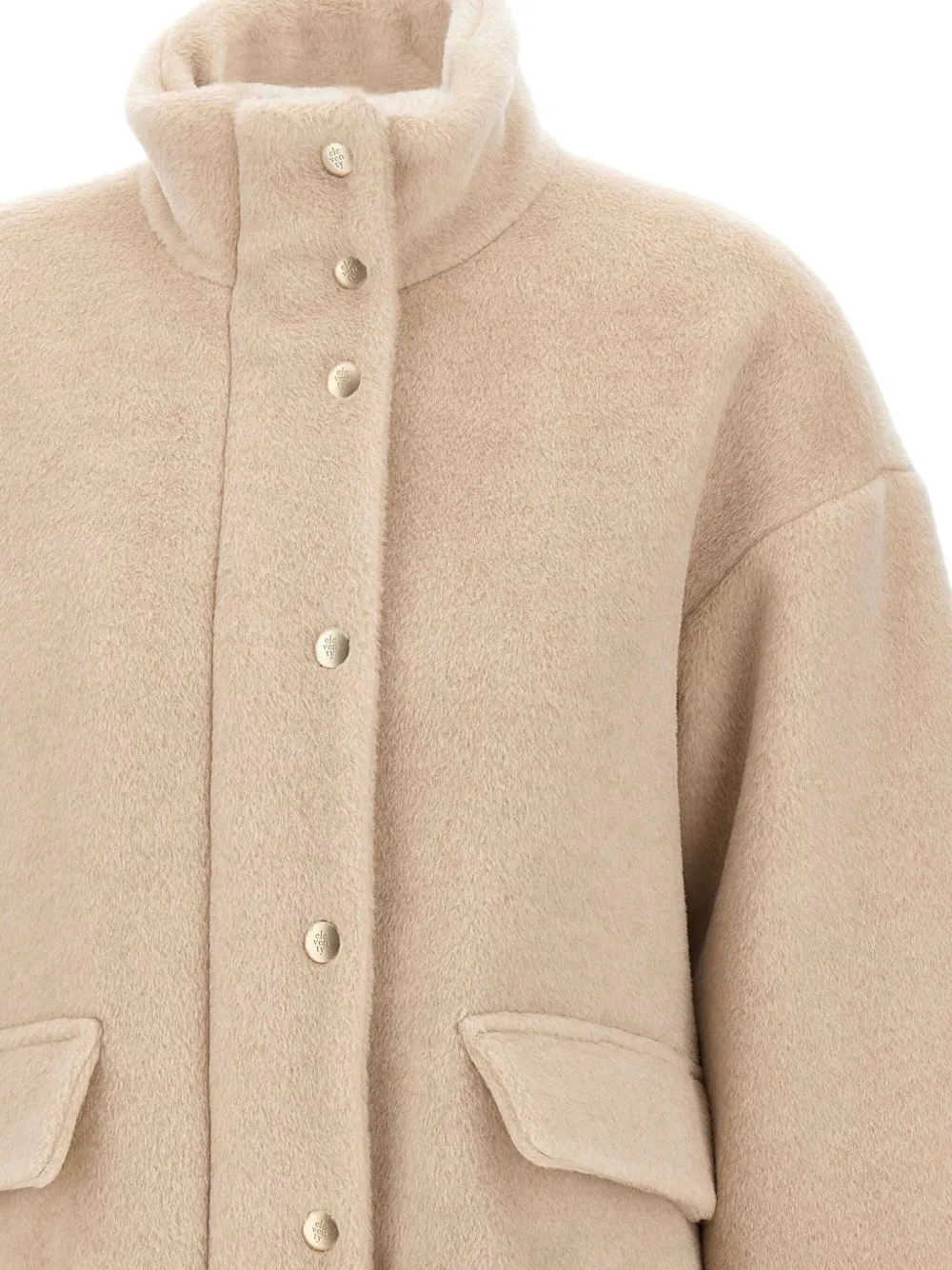 Eleventy High-collar Flap-pocket Jacket In Neutral