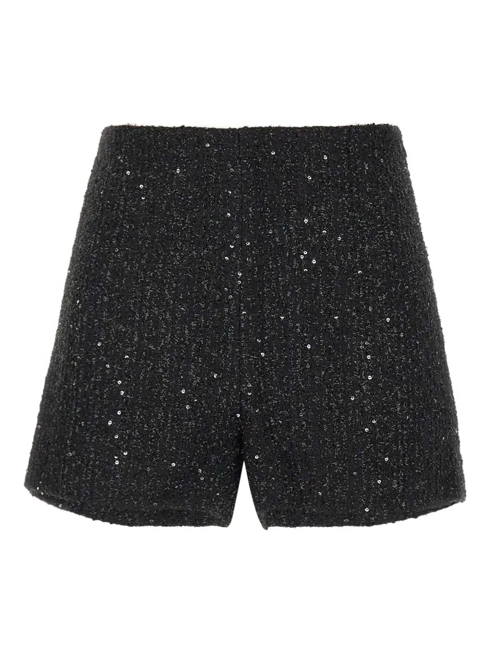 TWENTY FOURHAITCH sequin-embellished tweed shorts | Black | Image 1