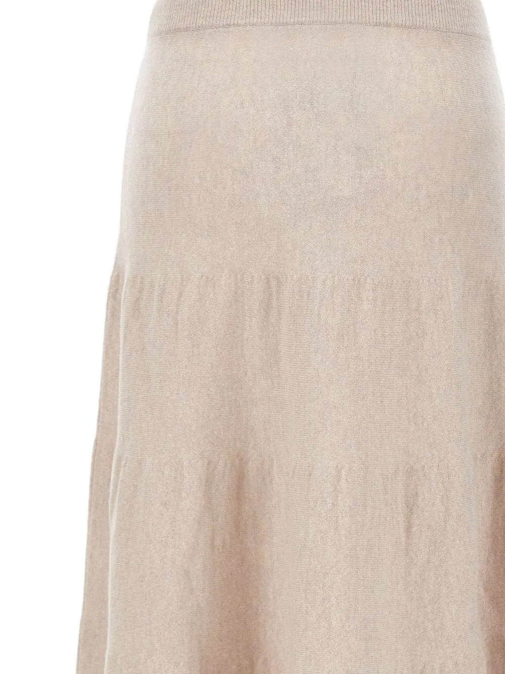 Marella Elastic-waistband Ruffled Skirt In Neutral