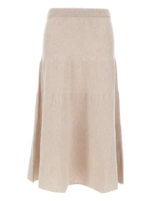 Marella elastic-waistband ruffled skirt