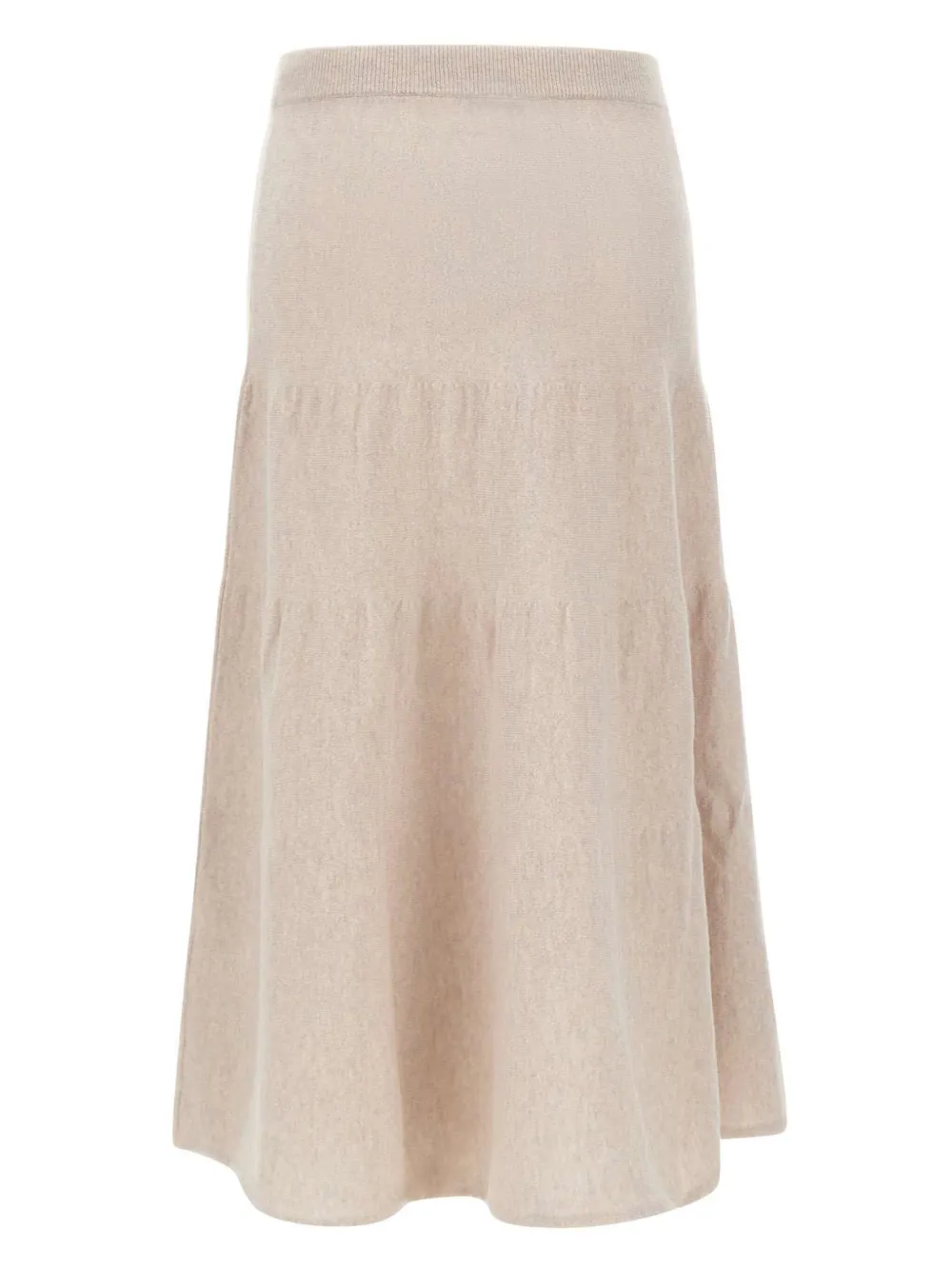 Marella Rok met elastische tailleband en ruches - Beige