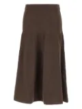 Marella elastic-waistband ruffled skirt - Brown