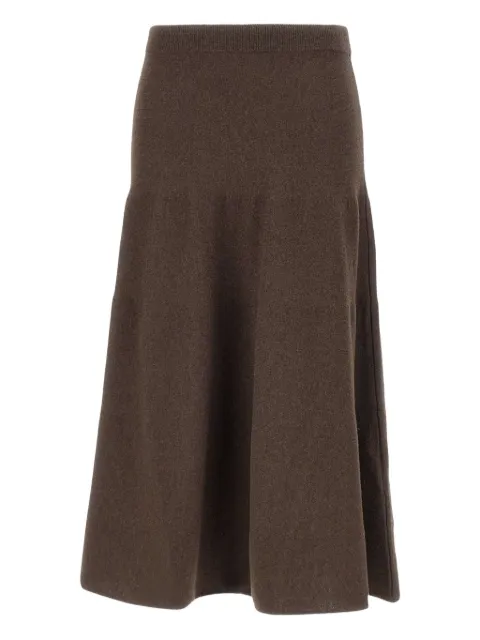 Marella elastic-waistband ruffled skirt