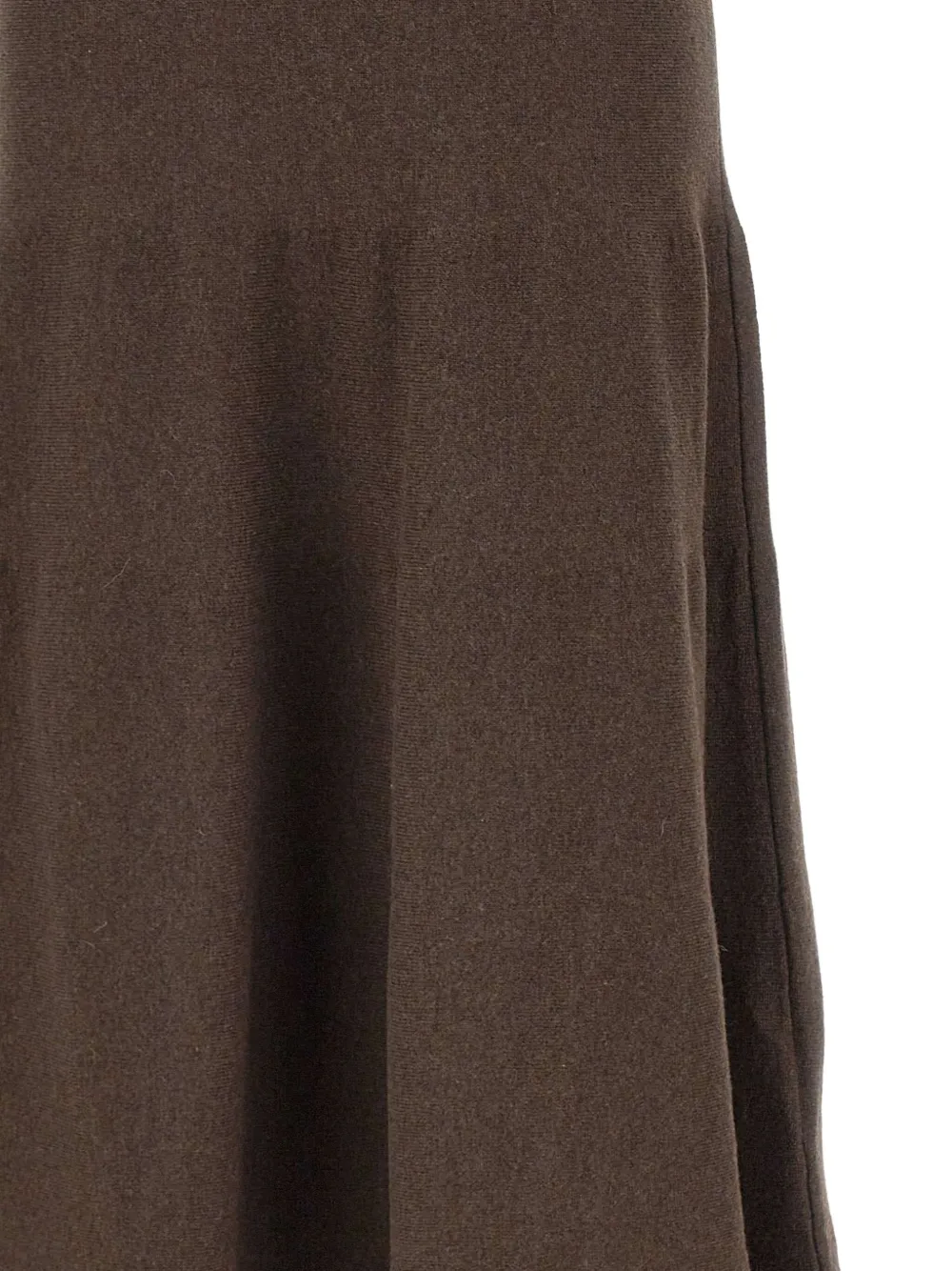 Marella Elastic-waistband Ruffled Skirt In Brown