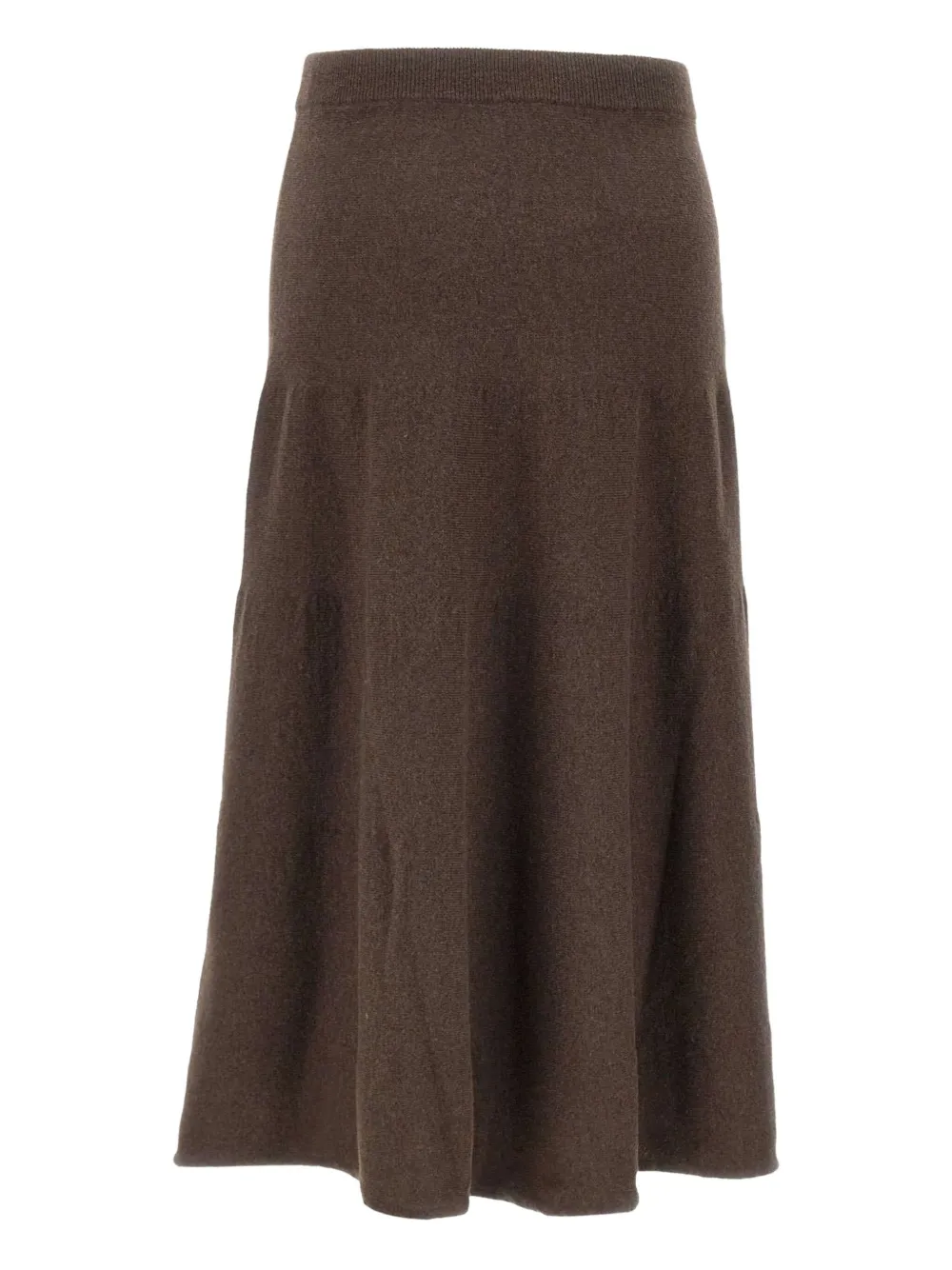 Marella Rok met elastische tailleband en ruches - Bruin