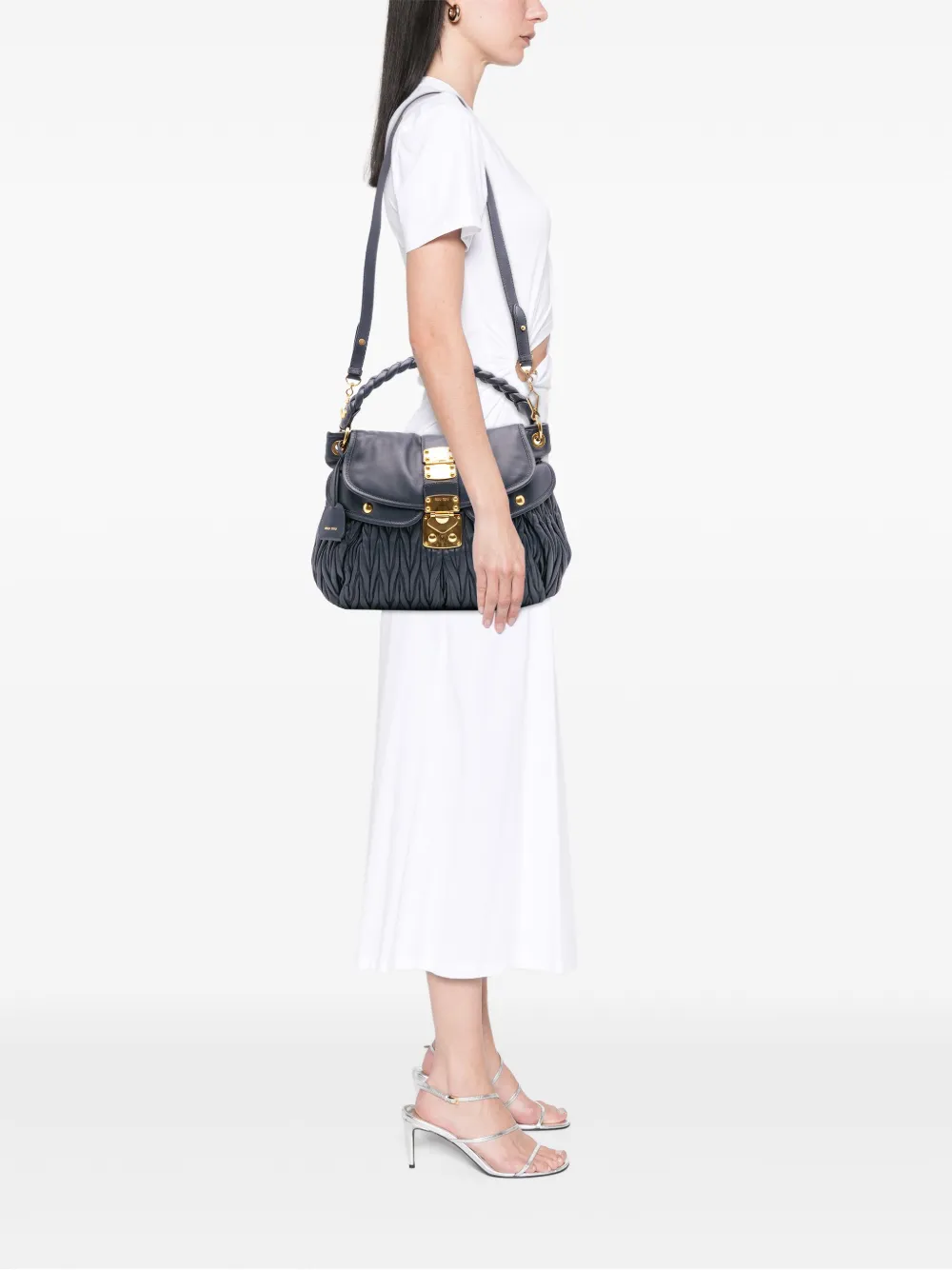 Miu Miu Pre-Owned 2010 Matelasse Nappa Coffer satchel | Pre-Owned | Image 2