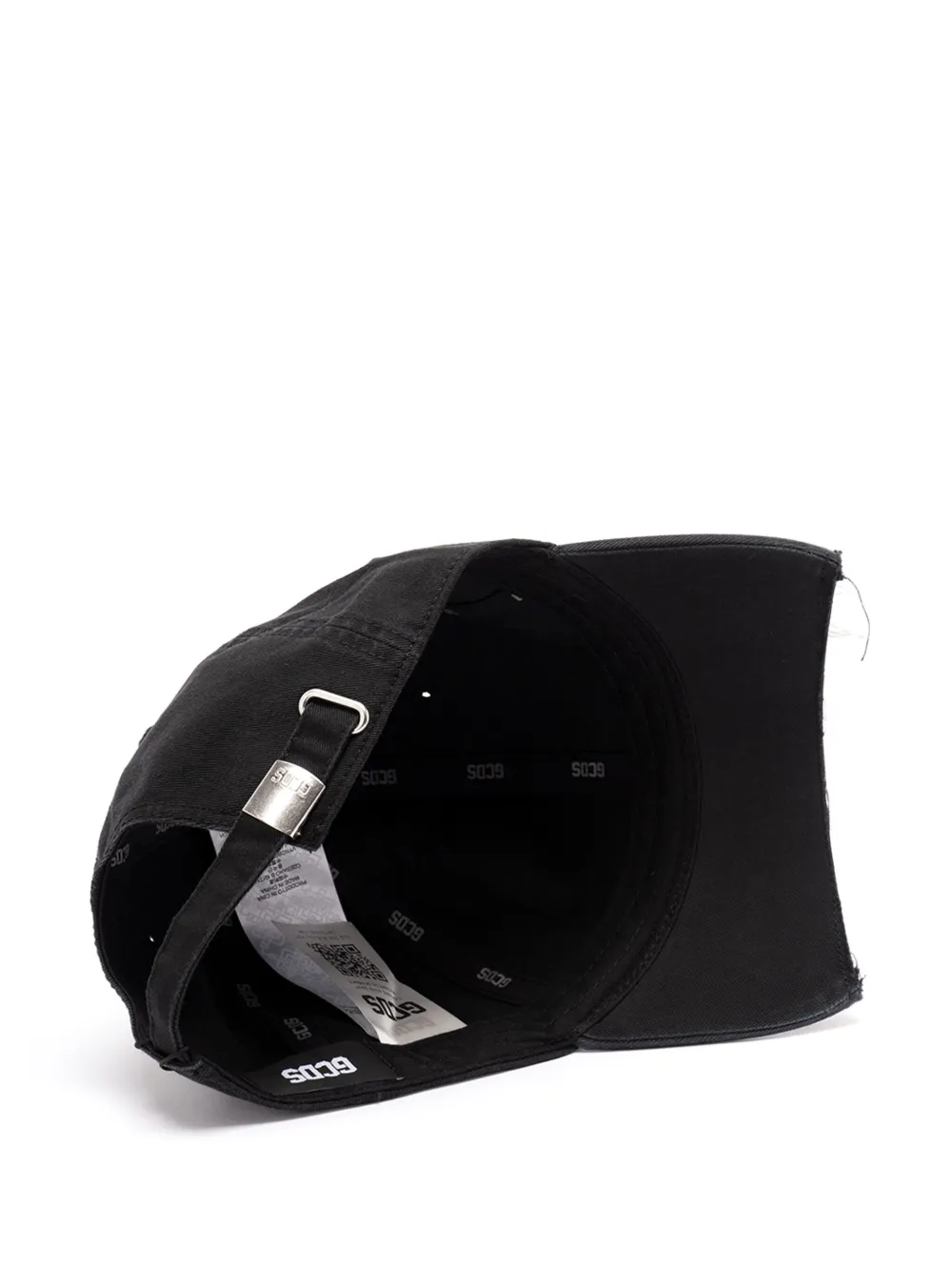 GCDS Honkbalpet met geborduurd logo en franje Zwart