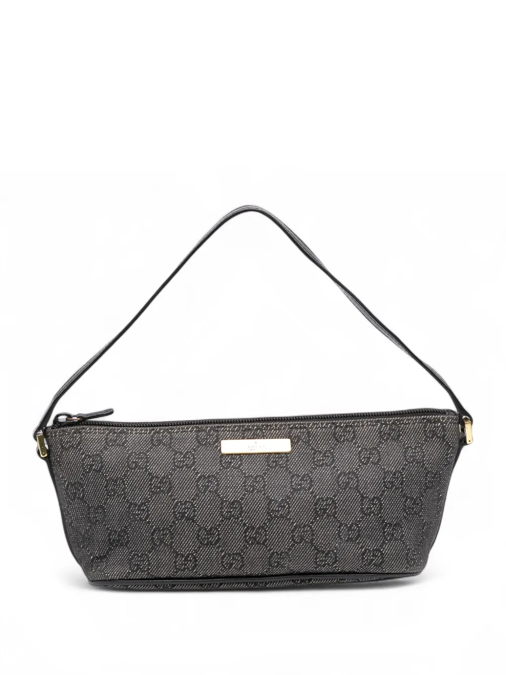 Gucci Pre-Owned 2000-2015 GG Denim Boat shoulder bag - グレー Gucci Pre-Owned 2000-2015 GG Denim Boat shoulder bag - グレー