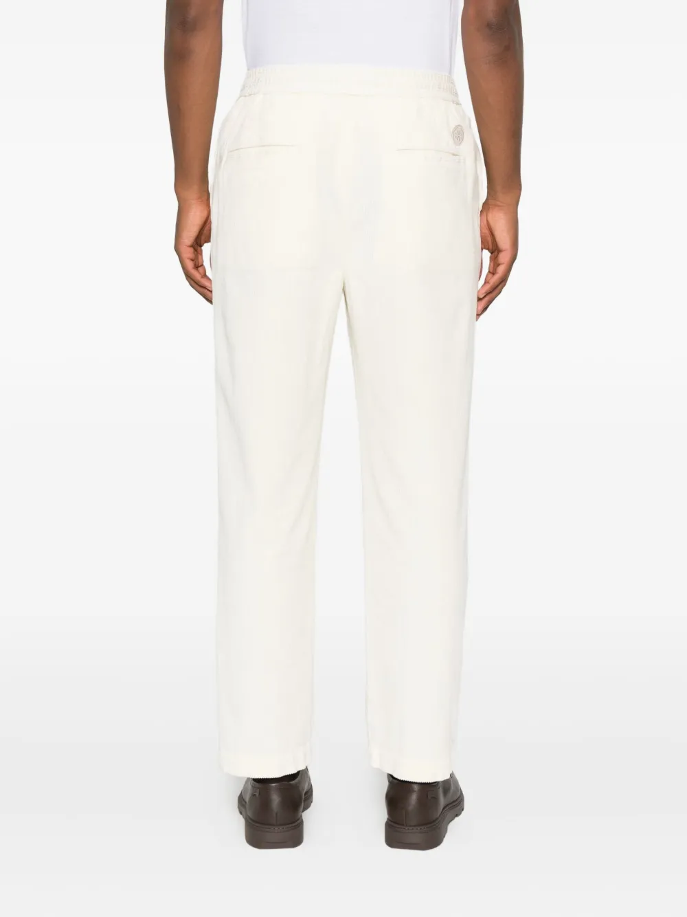 Jacob Cohen Drawstring Cotton Trousers In White
