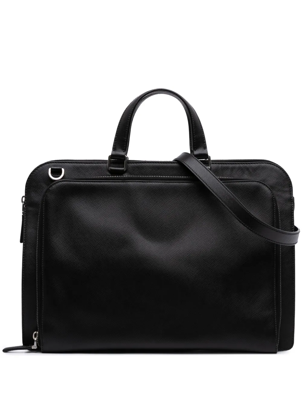 Prada Pre-Owned 2013-2025 Saffiano Double Zip business bag - ブラック Prada Pre-Owned 2013-2025 Saffiano Double Zip business bag - ブラック