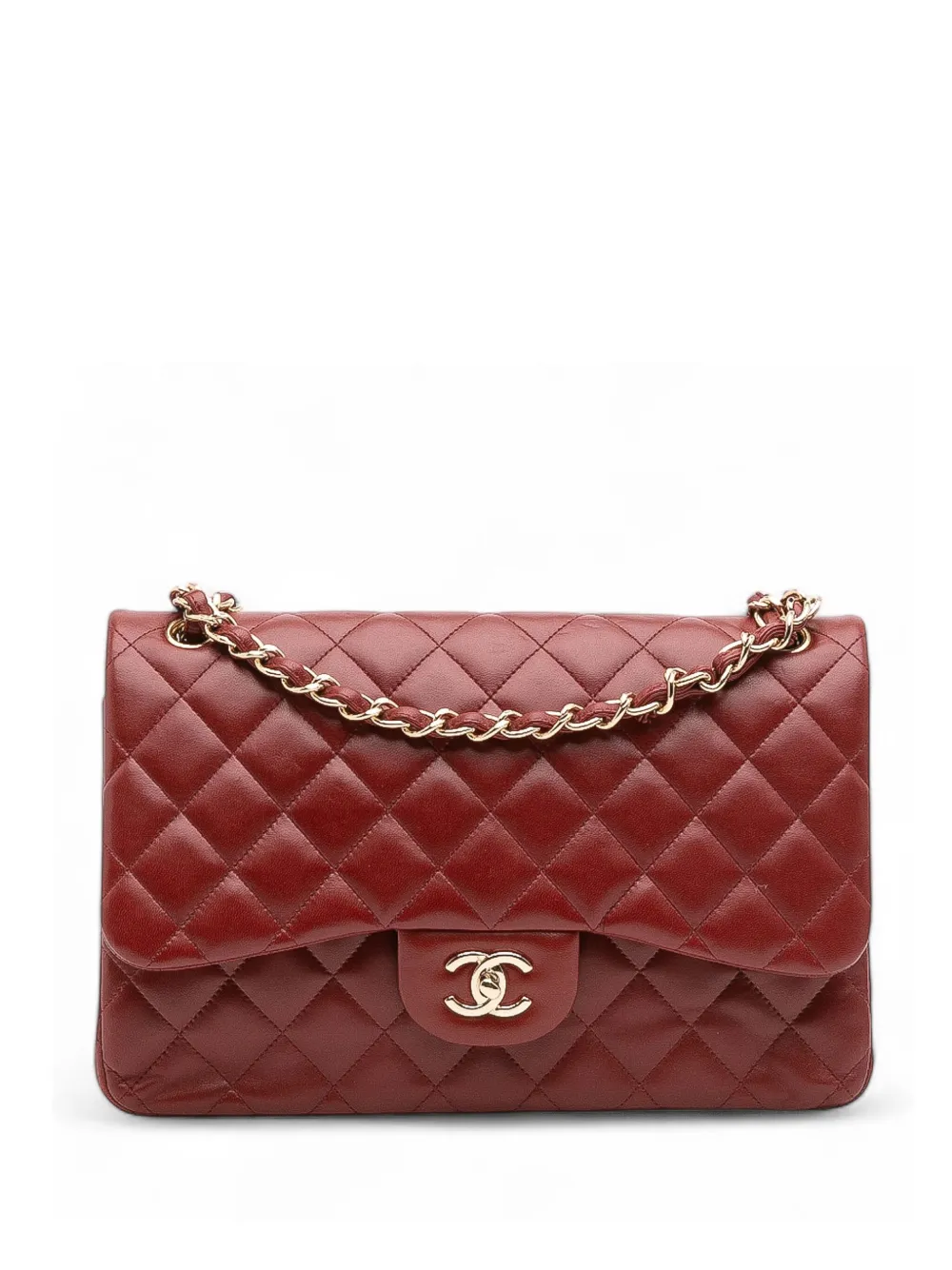 CHANEL Pre-Owned 2017-2018 Jumbo Classic Lambskin Double Flap shoulder CHANEL Pre-Owned 2017-2018 Jumbo Classic Lambskin Double Flap shoulder