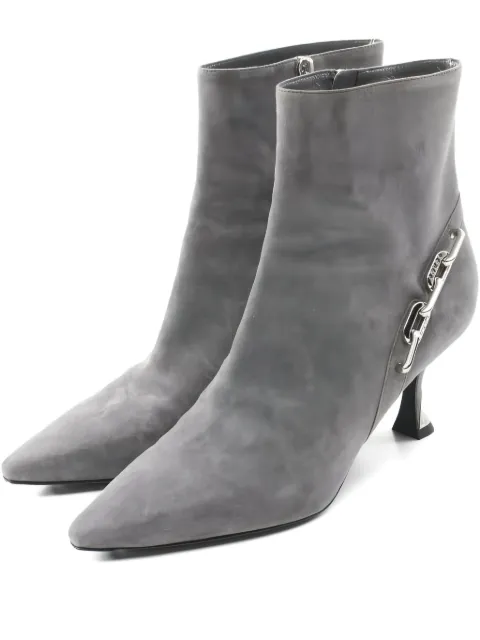 Louis Vuitton Pre-Owned 70mm chain-embellished pointed-toe boots
